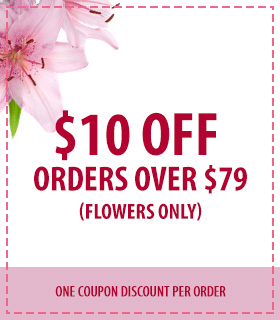 $10 off flower orders over $79
